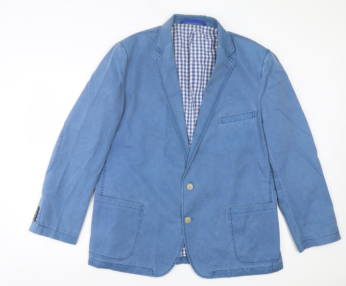Brook Taverner Mens Blue  Cotton Jacket Suit Jacket Size 46