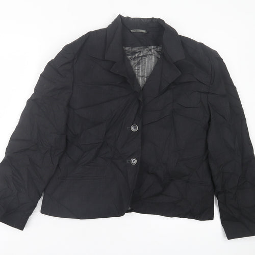 Waredrobe Womens Black   Jacket Blazer Size 14  Button