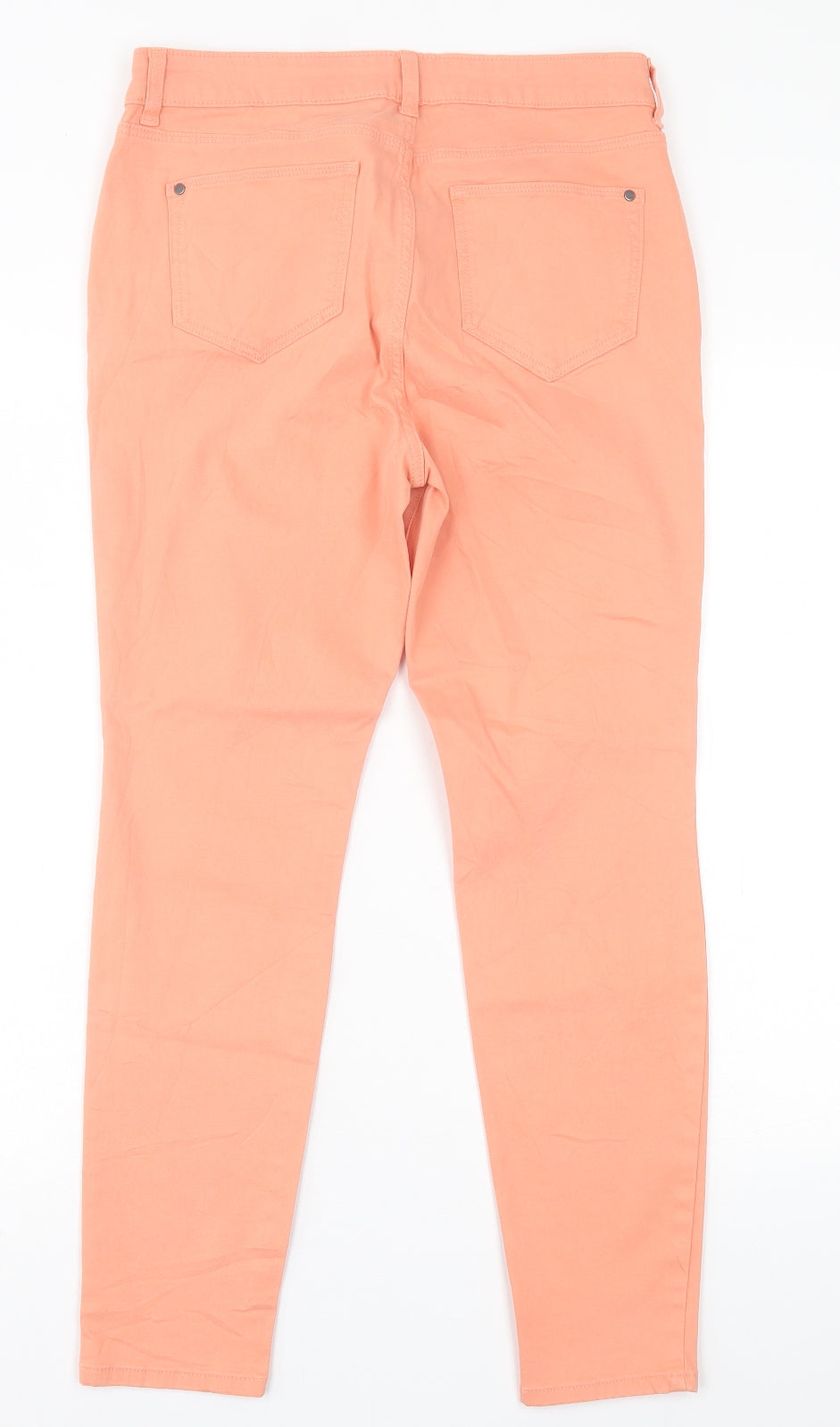 TU Womens Pink  Cotton Skinny Jeans Size 10 L27 in Regular Button
