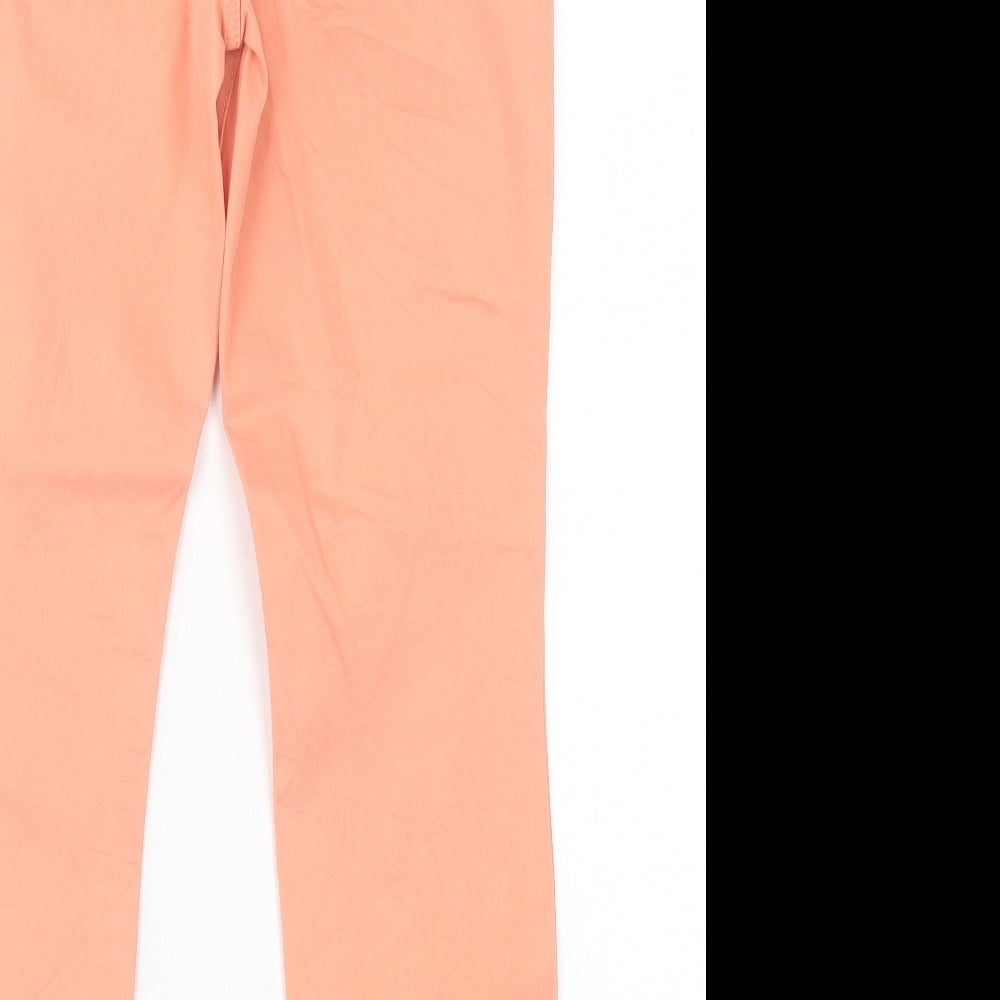 TU Womens Pink  Cotton Skinny Jeans Size 10 L27 in Regular Button