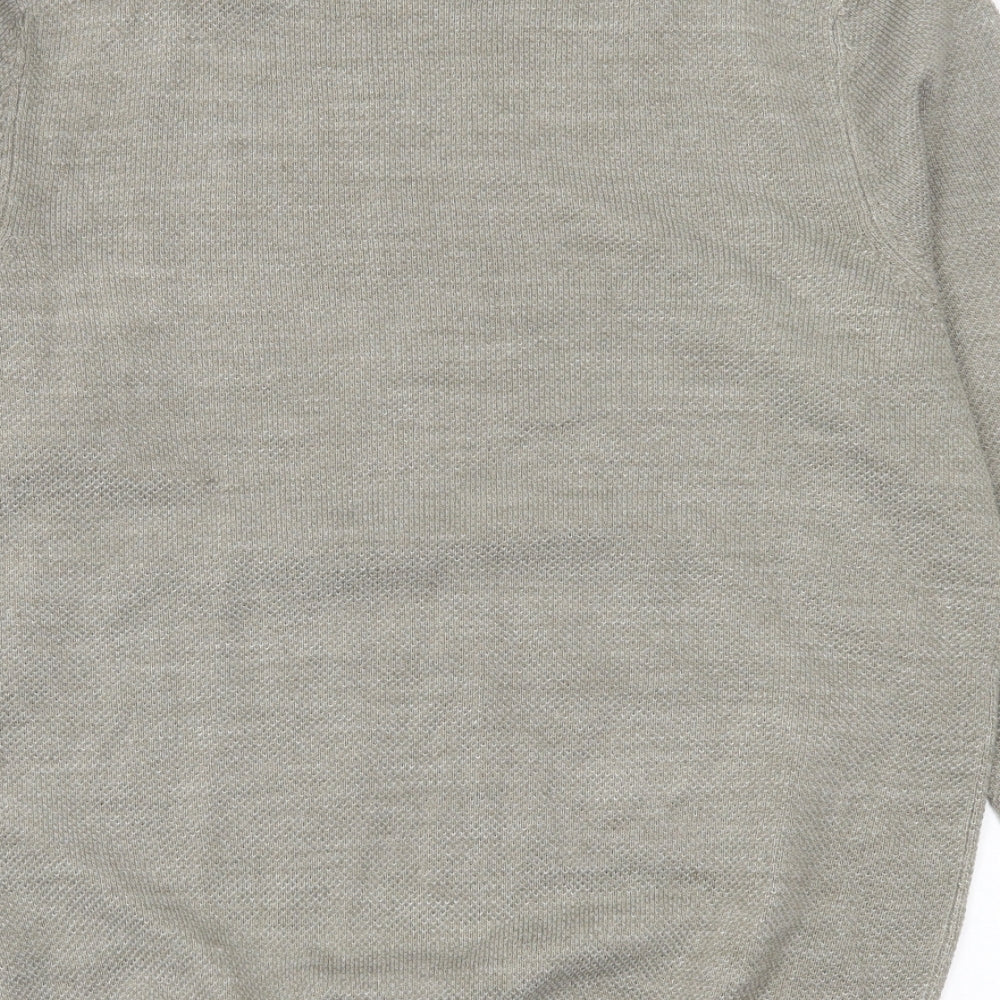 New Look Mens Green Crew Neck  Acrylic Pullover Jumper Size M