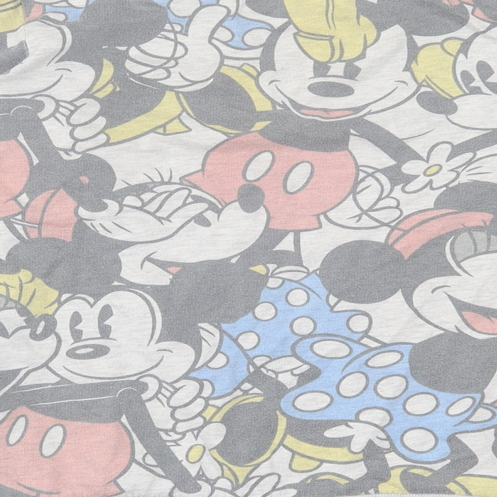 Disney Womens Multicoloured Geometric Polyester Pullover Sweatshirt Size 14  Pullover - Mickey Mouse & Friends