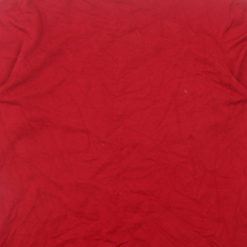 Anna Rose  Womens Red Crew Neck  Viscose Pullover Jumper Size XL