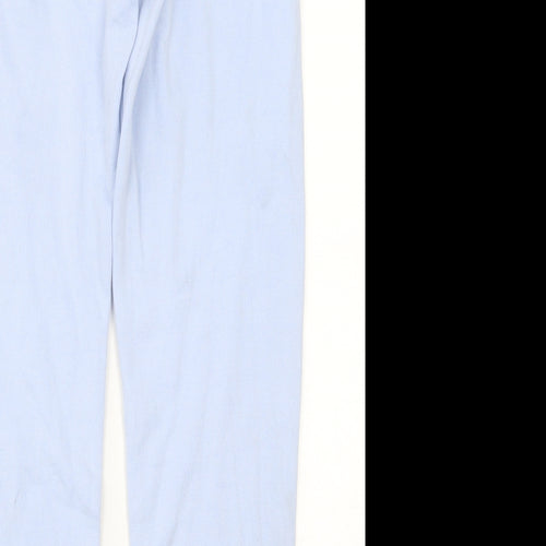 H&M Womens Blue  Cotton Jogger Trousers Size XS L29 in Regular Tie