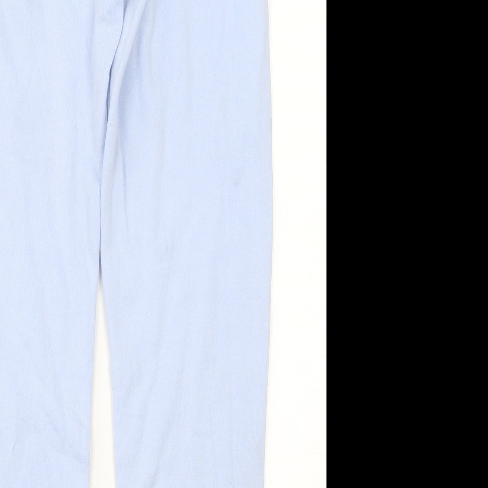 H&M Womens Blue  Cotton Jogger Trousers Size XS L29 in Regular Tie