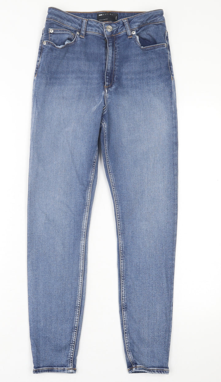 ASOS Womens Blue Cotton Skinny Jeans Size 28 in L30 in Regular Button