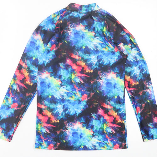 NEXT Girls Multicoloured Geometric Polyester Basic Casual Size 12 Years High Neck Pullover