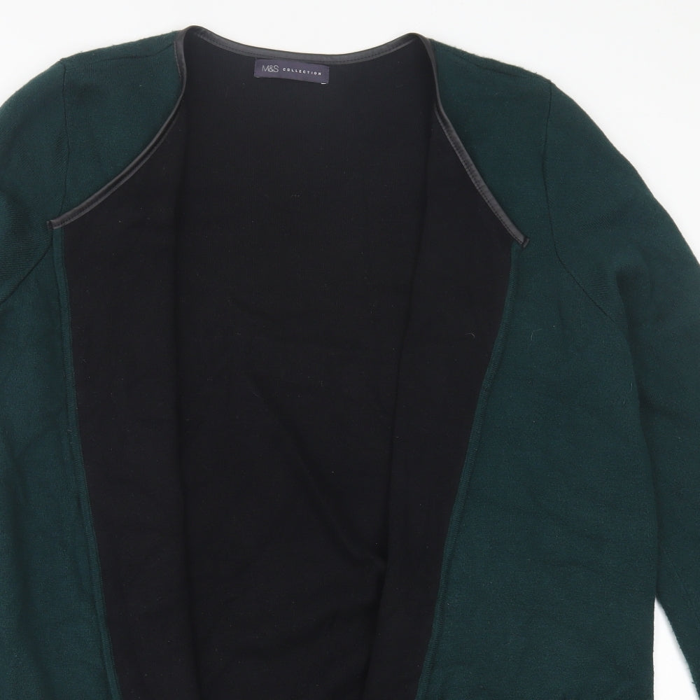 Marks and Spencer Womens Green V-Neck  Polyamide Cardigan Jumper Size XL