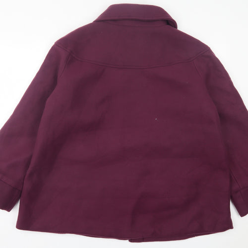 Anne De Lancay Womens Pink   Overcoat Coat Size 18  Button