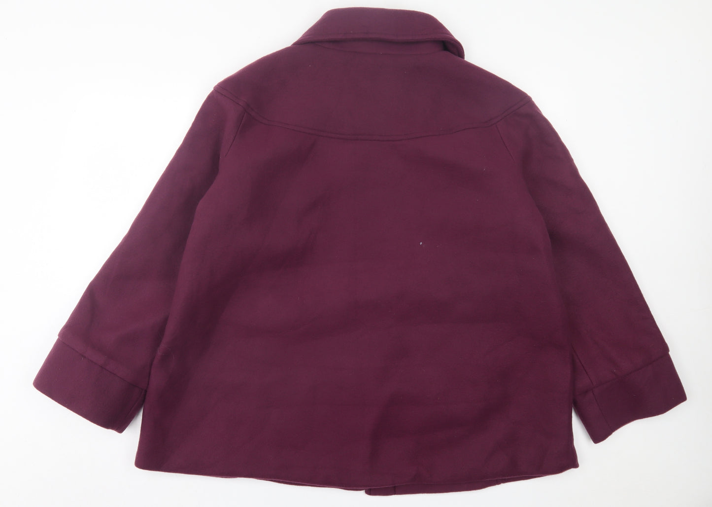 Anne De Lancay Womens Pink   Overcoat Coat Size 18  Button