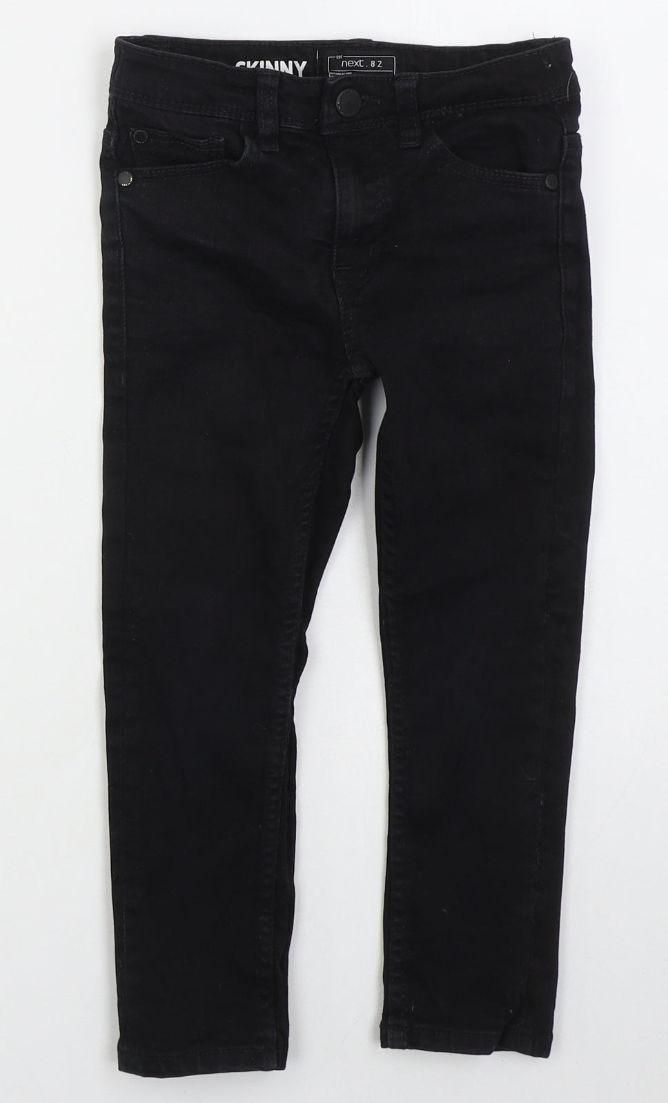NEXT Boys Black  Cotton Skinny Jeans Size 5 Years  Regular Button