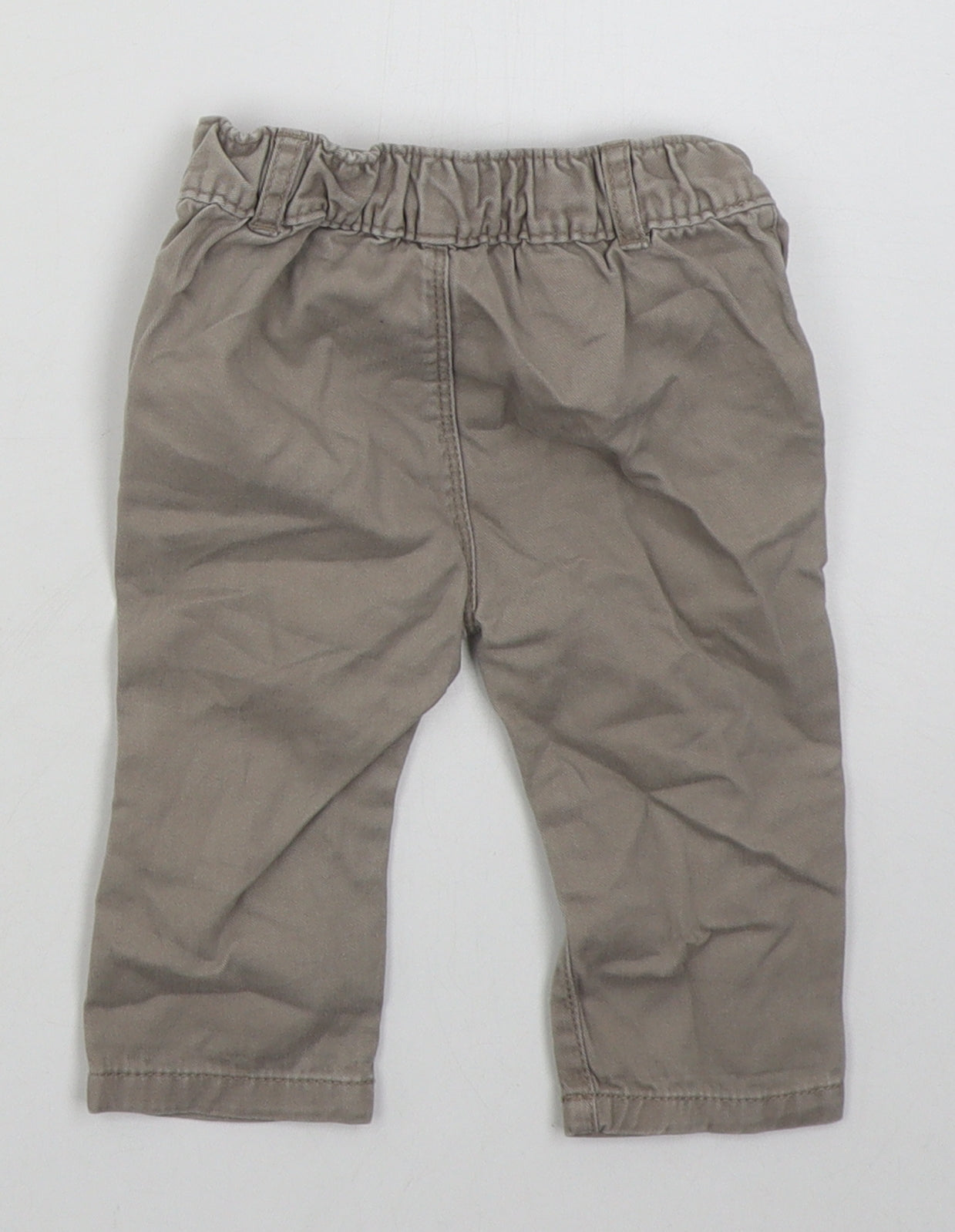 George Boys Beige  Cotton Capri Jeans Size 6-9 Months  Button