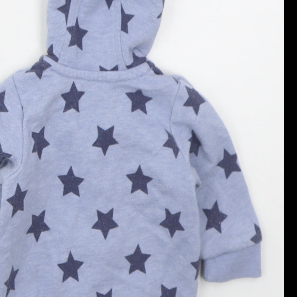 George Boys Blue   Jacket  Size 0-3 Months   Zip - Stars
