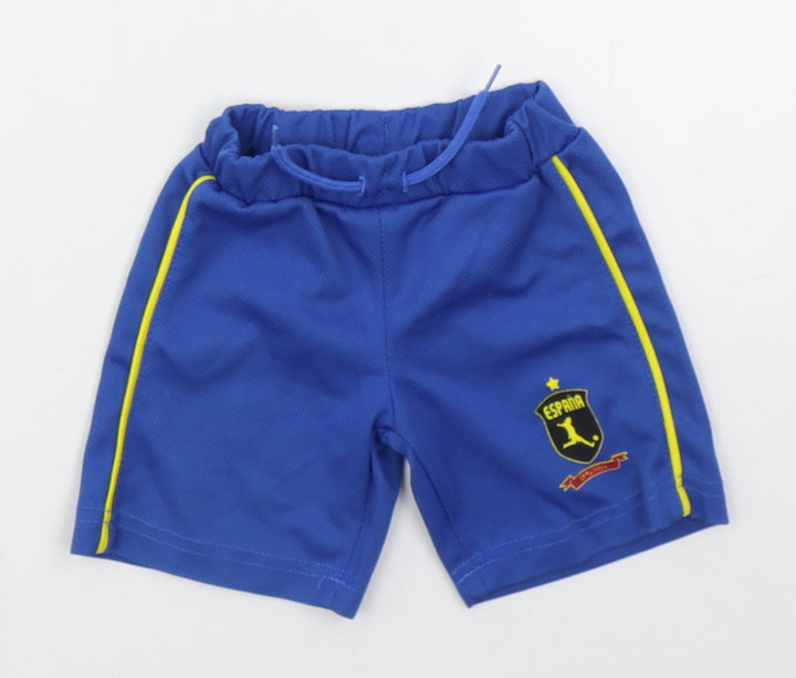 Dunnes Boys Blue  Polyester Sweatpants Trousers Size 6-9 Months  Drawstring - Espana