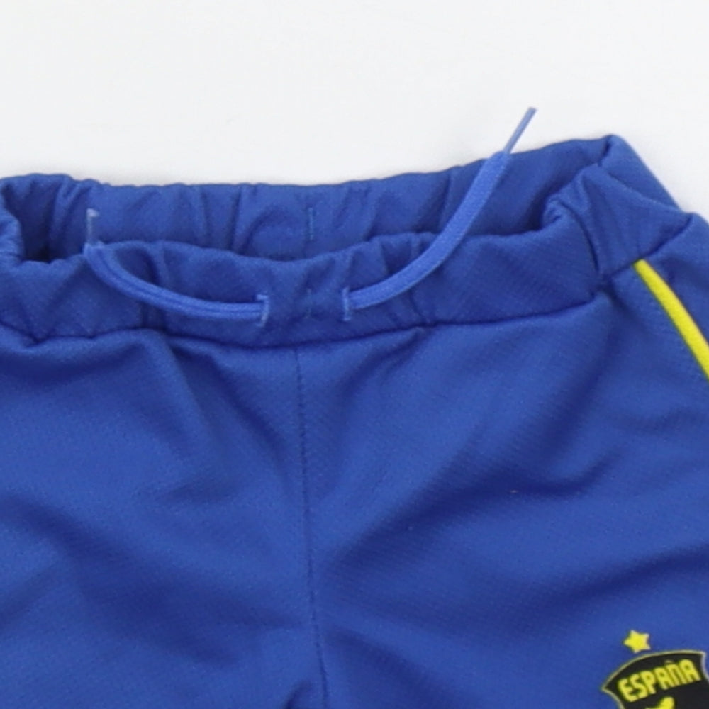 Dunnes Boys Blue  Polyester Sweatpants Trousers Size 6-9 Months  Drawstring - Espana