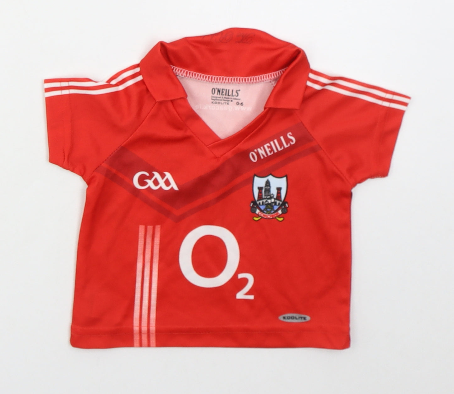 O'Neills Boys Red  Polyester Basic Polo Size 0-3 Months Collared Pullover - o2