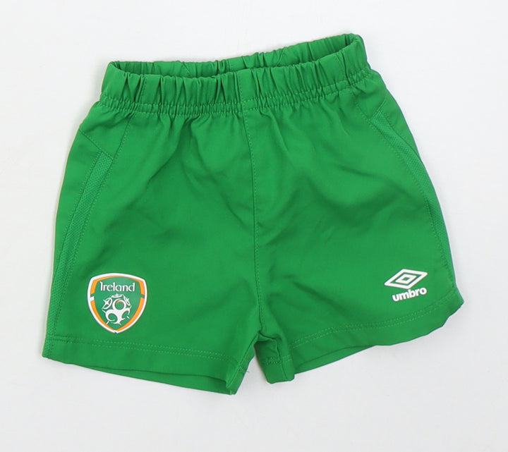 Umbro Boys Green  Polyester Cropped Trousers Size 3-6 Months   - Ireland