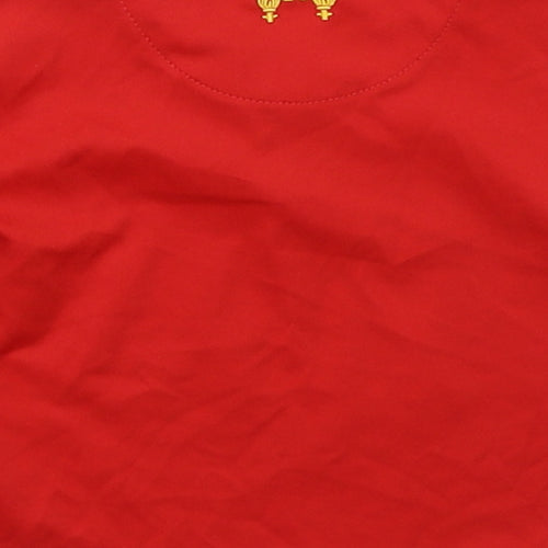 New Balance Boys Red  Polyester Basic T-Shirt Size 3-6 Months Crew Neck Pullover - LFC