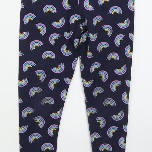 NEXT Girls Blue  Cotton Carrot Trousers Size 7 Years  Regular