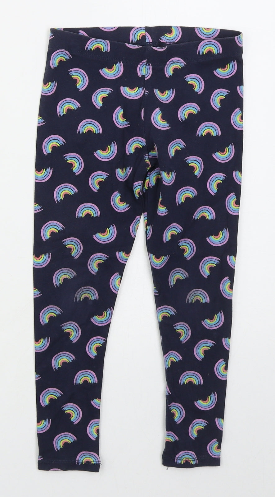 NEXT Girls Blue  Cotton Carrot Trousers Size 7 Years  Regular