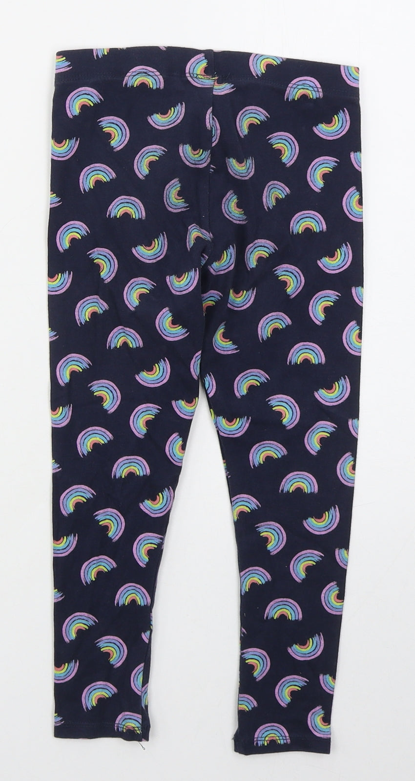 NEXT Girls Blue  Cotton Carrot Trousers Size 7 Years  Regular