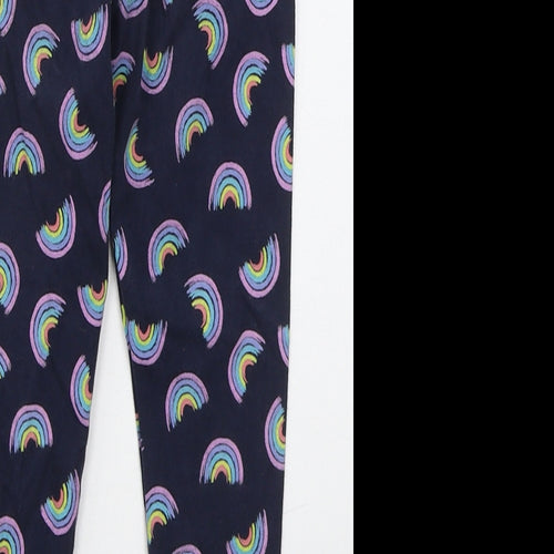 NEXT Girls Blue  Cotton Carrot Trousers Size 7 Years  Regular