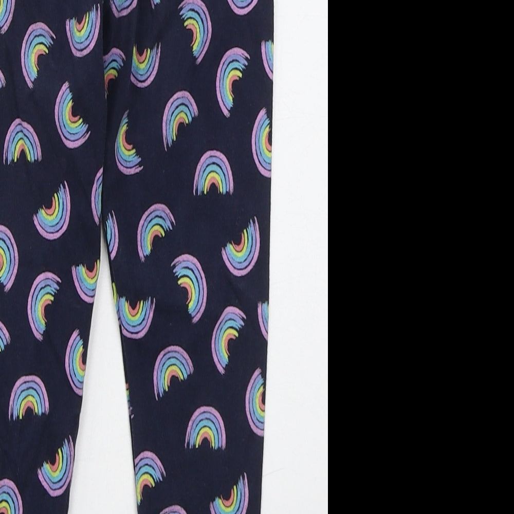 NEXT Girls Blue  Cotton Carrot Trousers Size 7 Years  Regular