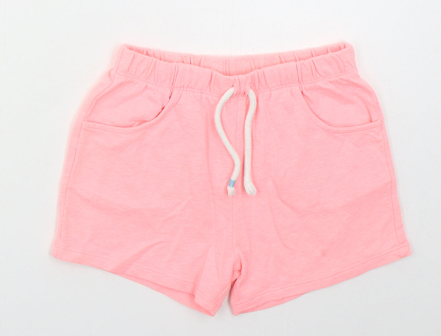 Matalan Girls Pink  Cotton Sweat Shorts Size 5-6 Years  Regular Drawstring