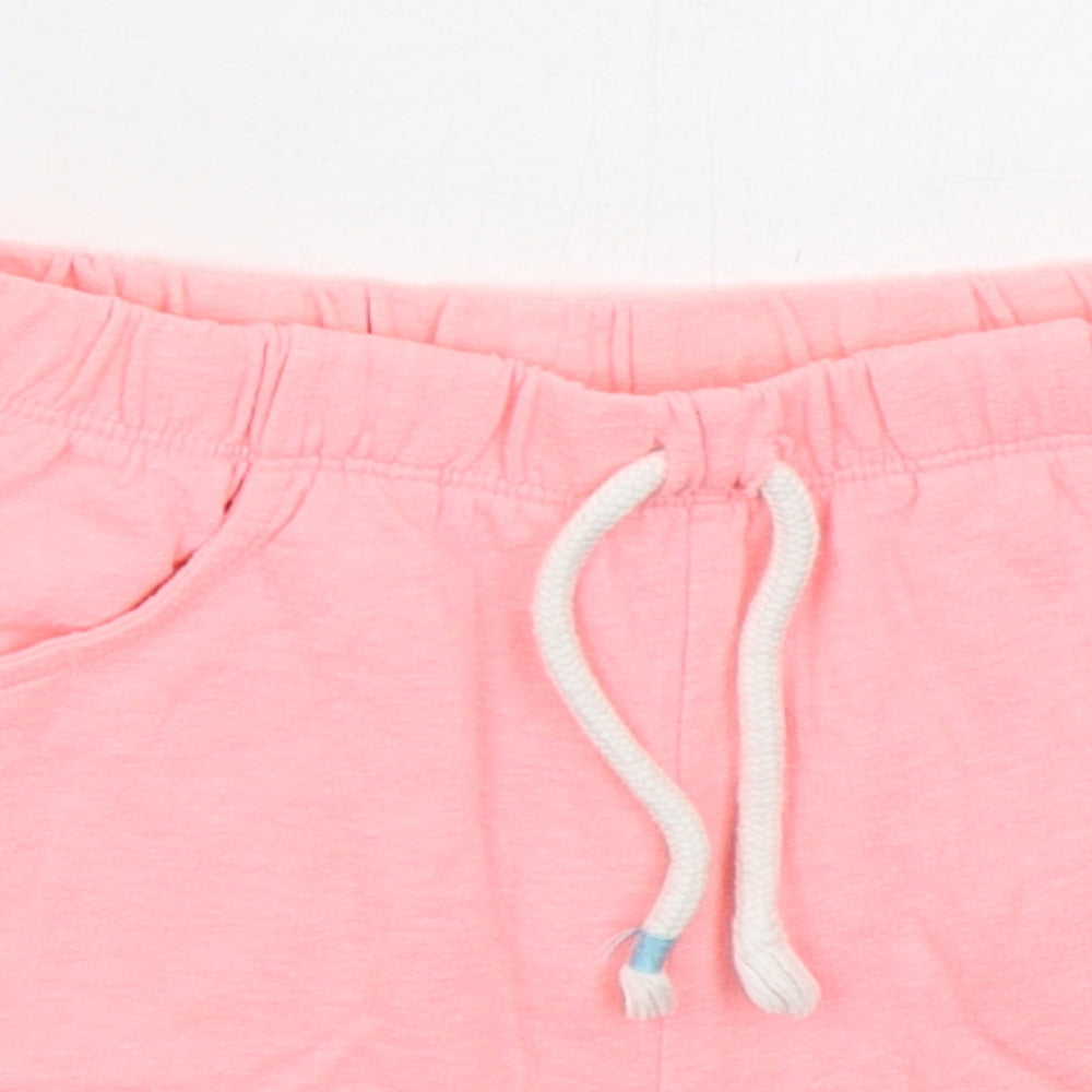 Matalan Girls Pink  Cotton Sweat Shorts Size 5-6 Years  Regular Drawstring