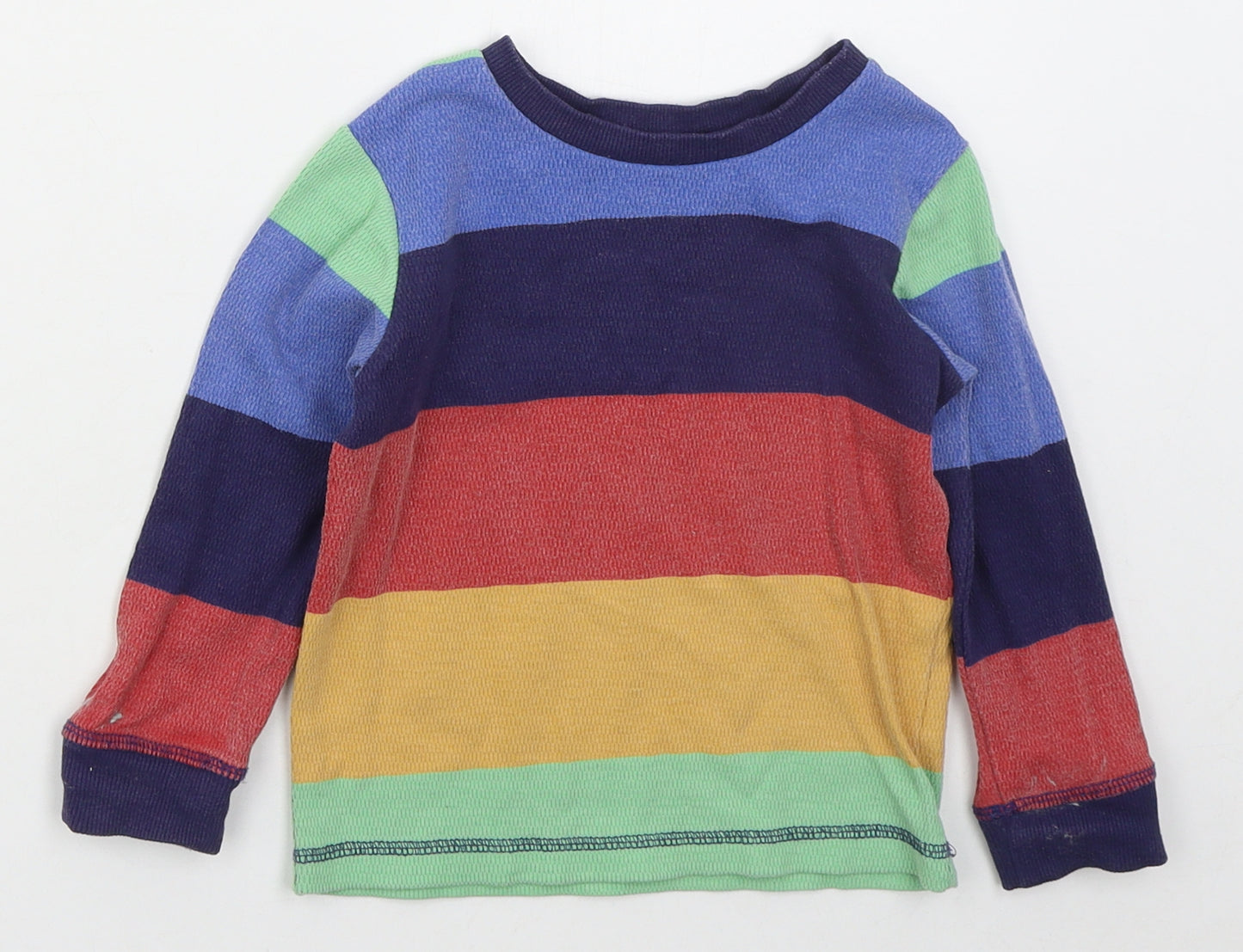 Dunnes Boys Multicoloured Striped Cotton Pullover Sweatshirt Size 2-3 Years  Pullover