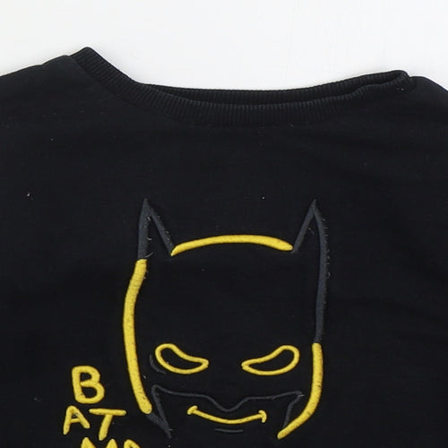 George Boys Black  Cotton Pullover Sweatshirt Size 2-3 Years  Pullover - Batman