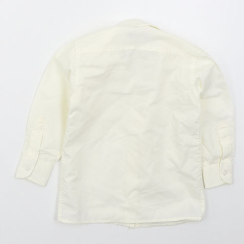 Flamingo Boys Ivory  Polyester Basic Button-Up Size 2-3 Years Collared Button