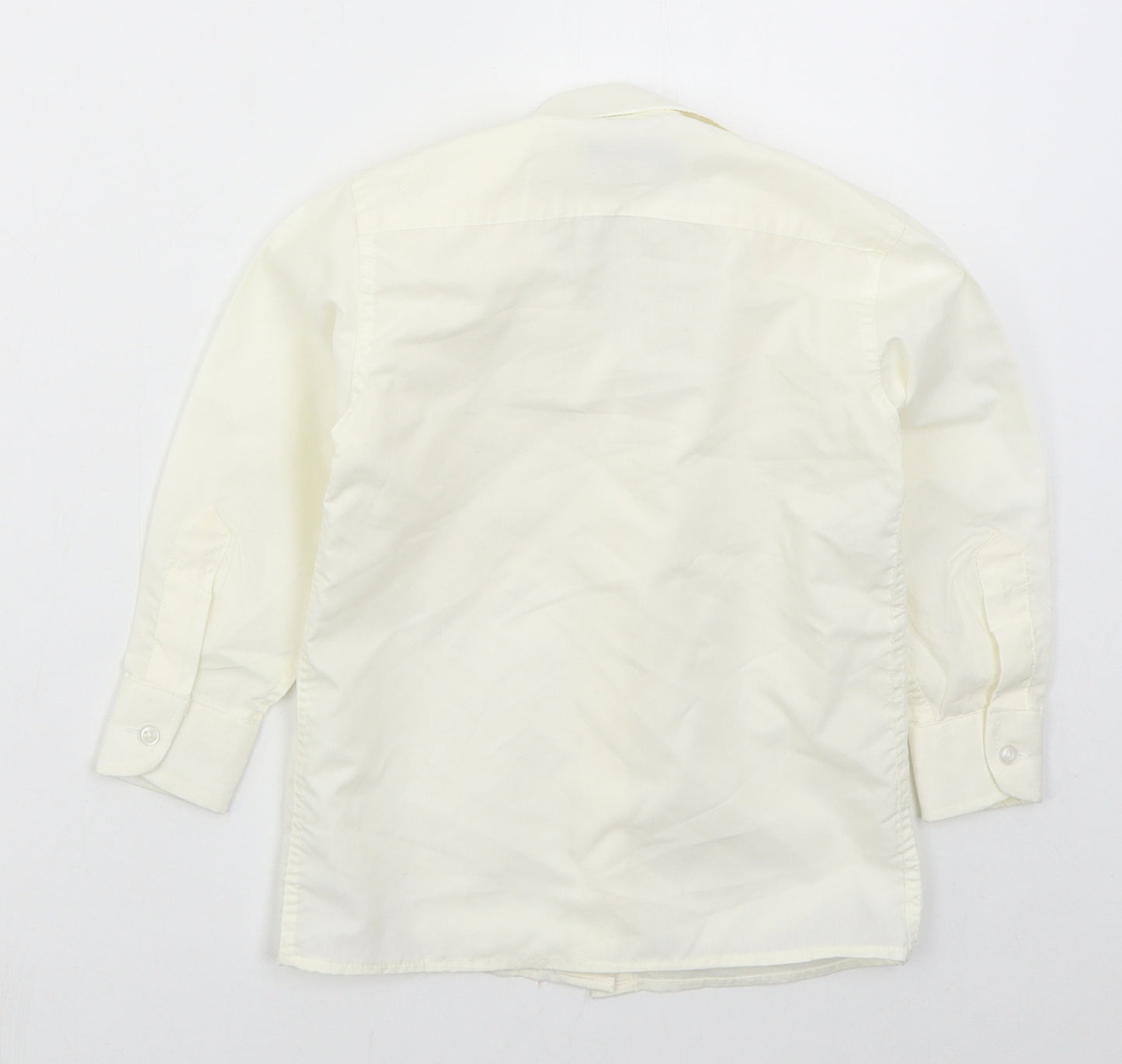 Flamingo Boys Ivory  Polyester Basic Button-Up Size 2-3 Years Collared Button