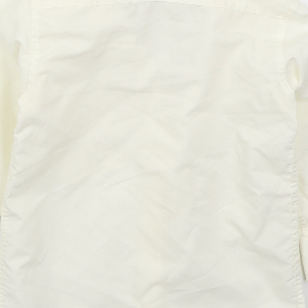 Flamingo Boys Ivory  Polyester Basic Button-Up Size 2-3 Years Collared Button