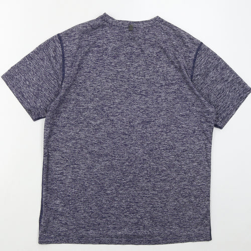 New Balance Mens Blue  Polyester Basic T-Shirt Size M Crew Neck Pullover