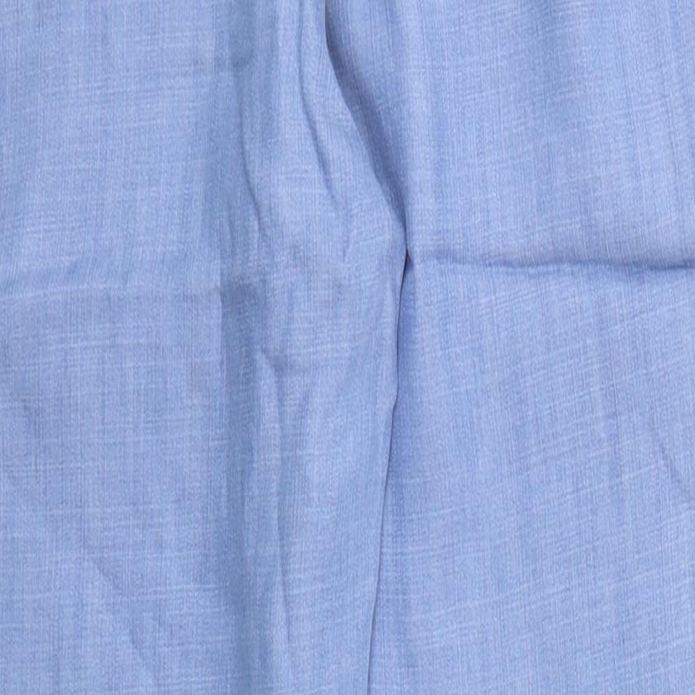 Matalan Womens Blue  Lyocell Trousers  Size 12 L26 in Regular Drawstring