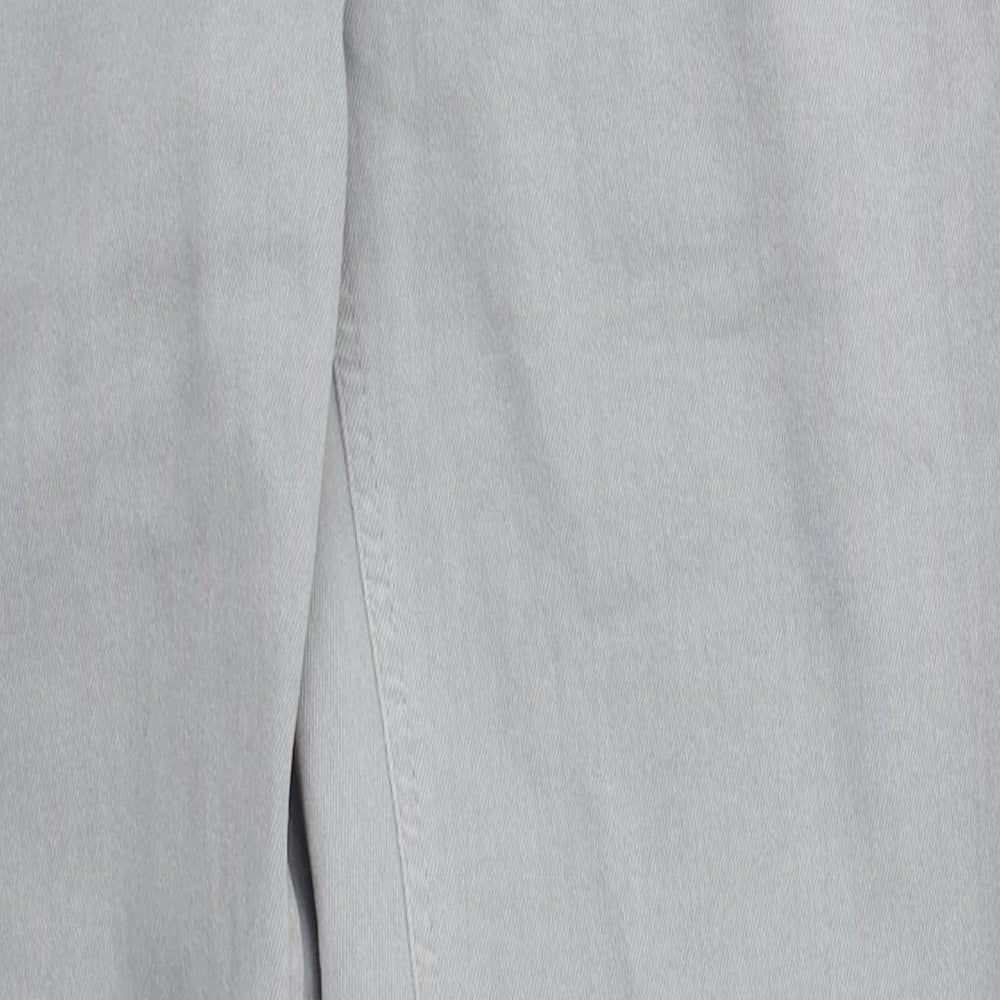Blue Motion Womens Grey  Cotton Straight Jeans Size 12 L31 in Regular Button