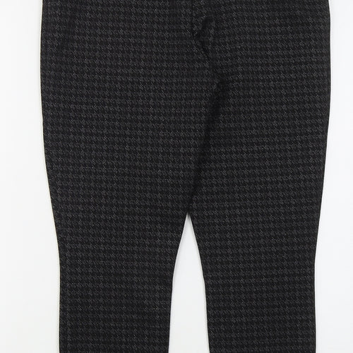 Matalan Womens Grey Houndstooth Polyester Carrot Leggings Size 12 L25 in