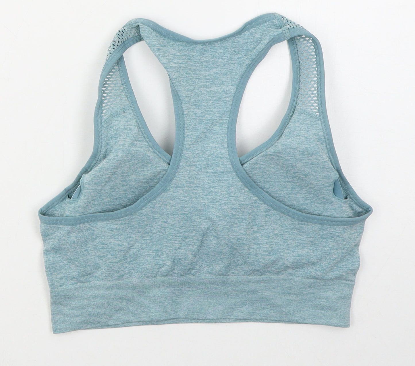 Dunnes Womens Blue  Nylon Cropped Tank Size L Round Neck Pullover - Sports Bra