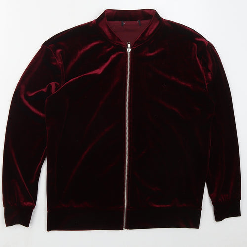 Atmosphere Womens Red  Polyester Full Zip Sweatshirt Size 14  Zip