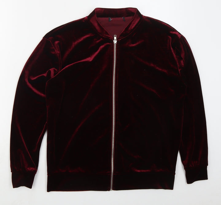 Atmosphere Womens Red  Polyester Full Zip Sweatshirt Size 14  Zip