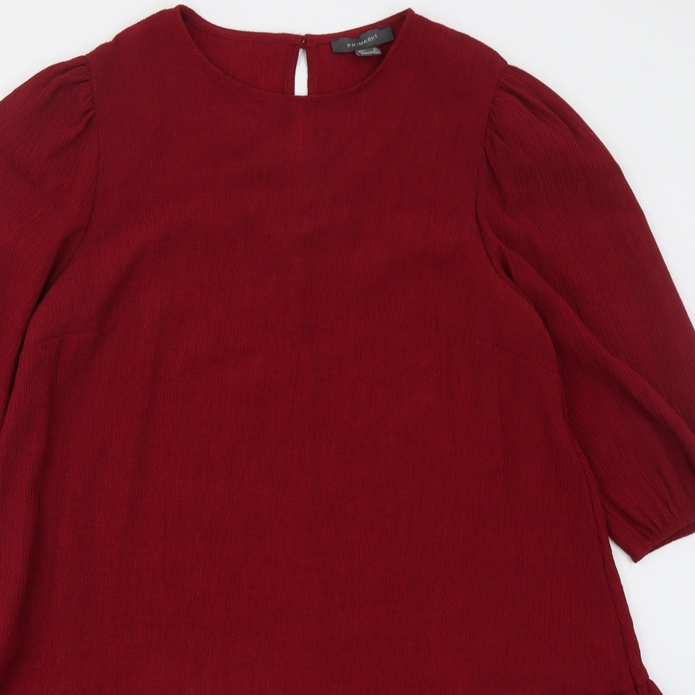 Primark Womens Red  Polyester A-Line  Size 12  Round Neck Pullover