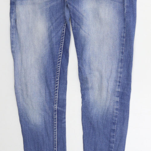 Denim Co Womens Blue  Cotton Skinny Jeans Size 8 L29 in Regular Button