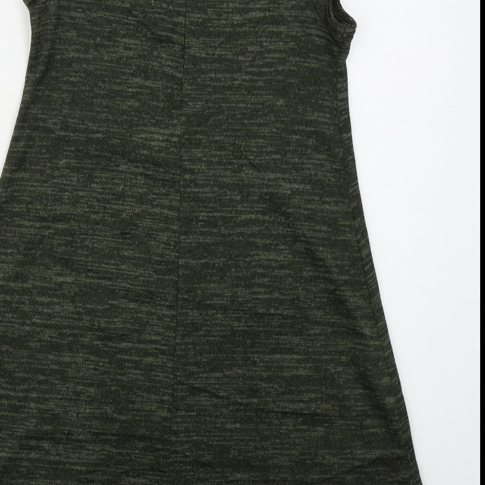 Select Womens Green  Polyester A-Line  Size 6  Mock Neck Pullover