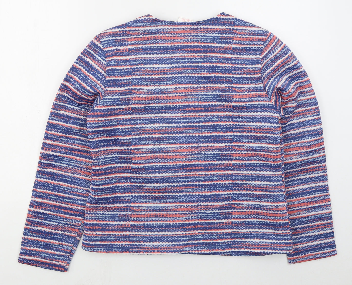 Anne De Lancay Womens Blue Geometric  Jacket  Size S