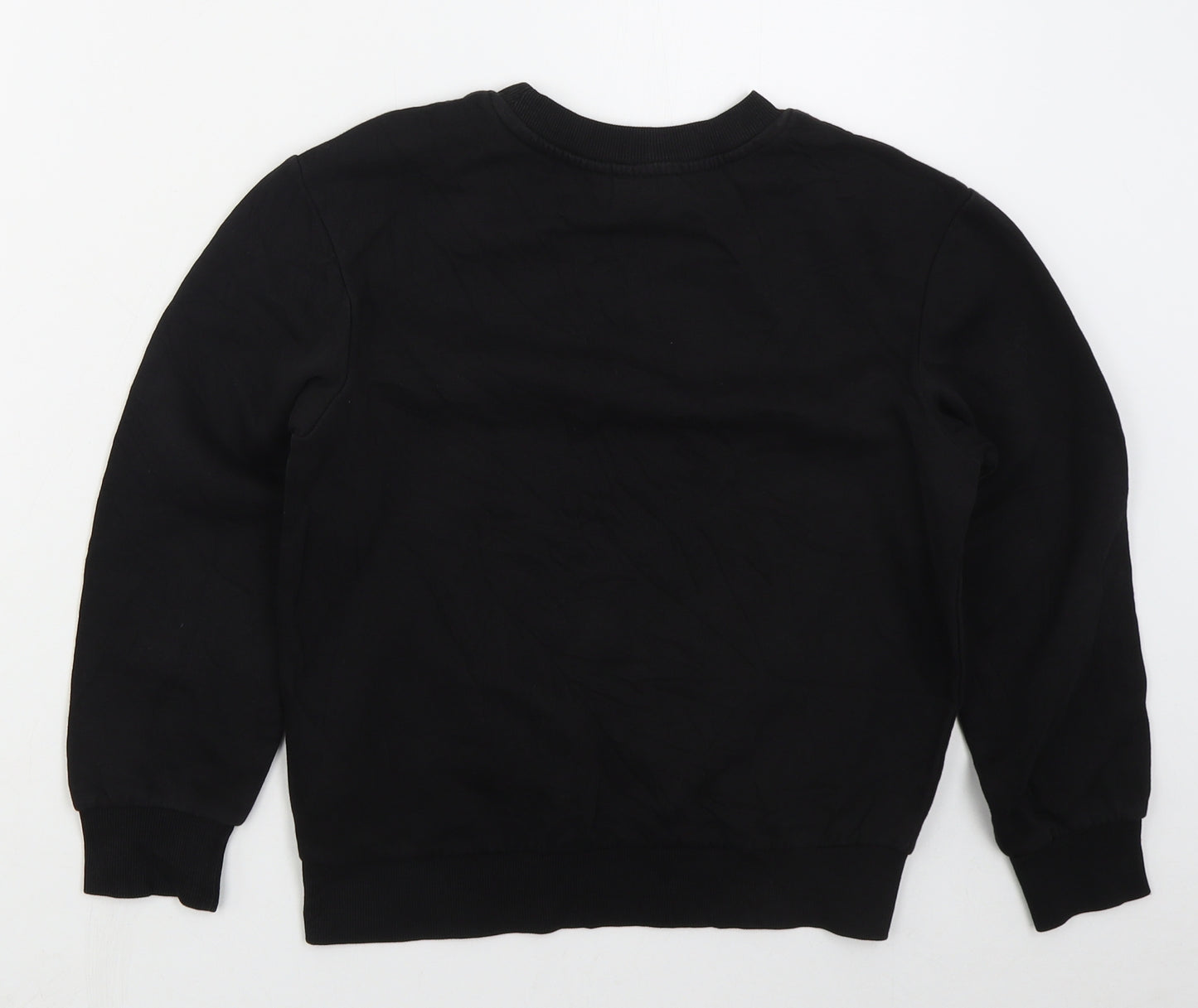 H&M Boys Black  Cotton Pullover Sweatshirt Size 9-10 Years  Pullover
