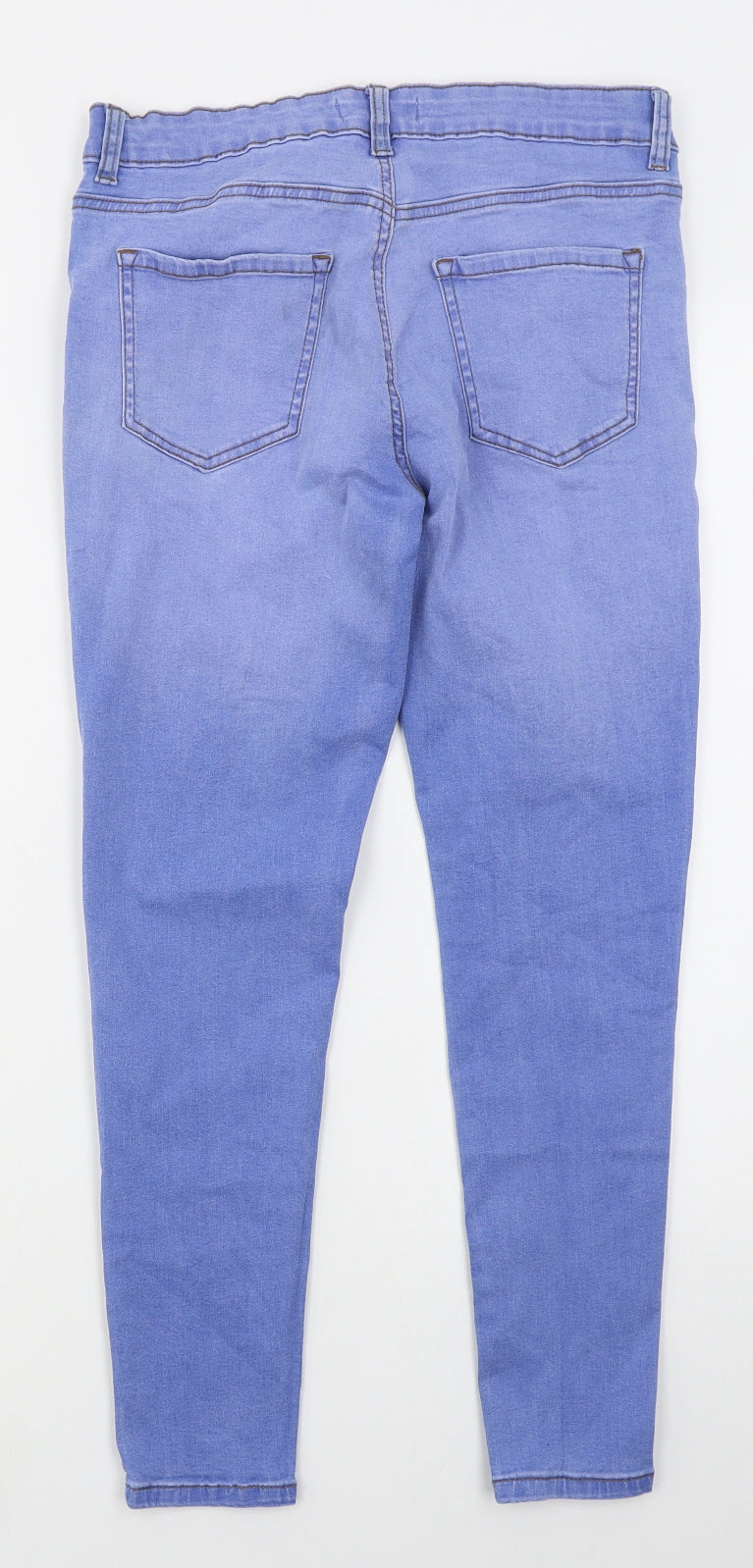 Denim Co Womens Blue  Cotton Skinny Jeans Size 16 L25 in Regular Button