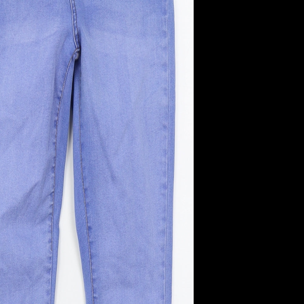 Denim Co Womens Blue  Cotton Skinny Jeans Size 16 L25 in Regular Button