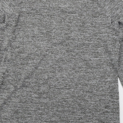 Papaya Womens Grey  Polyester Basic T-Shirt Size M Round Neck
