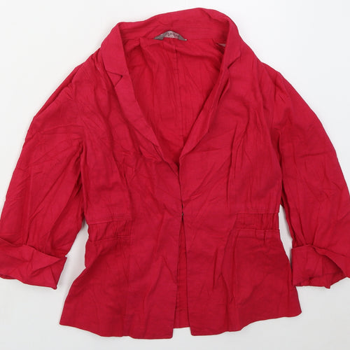 Marks and Spencer Womens Pink   Jacket  Size 10  Hook & Eye